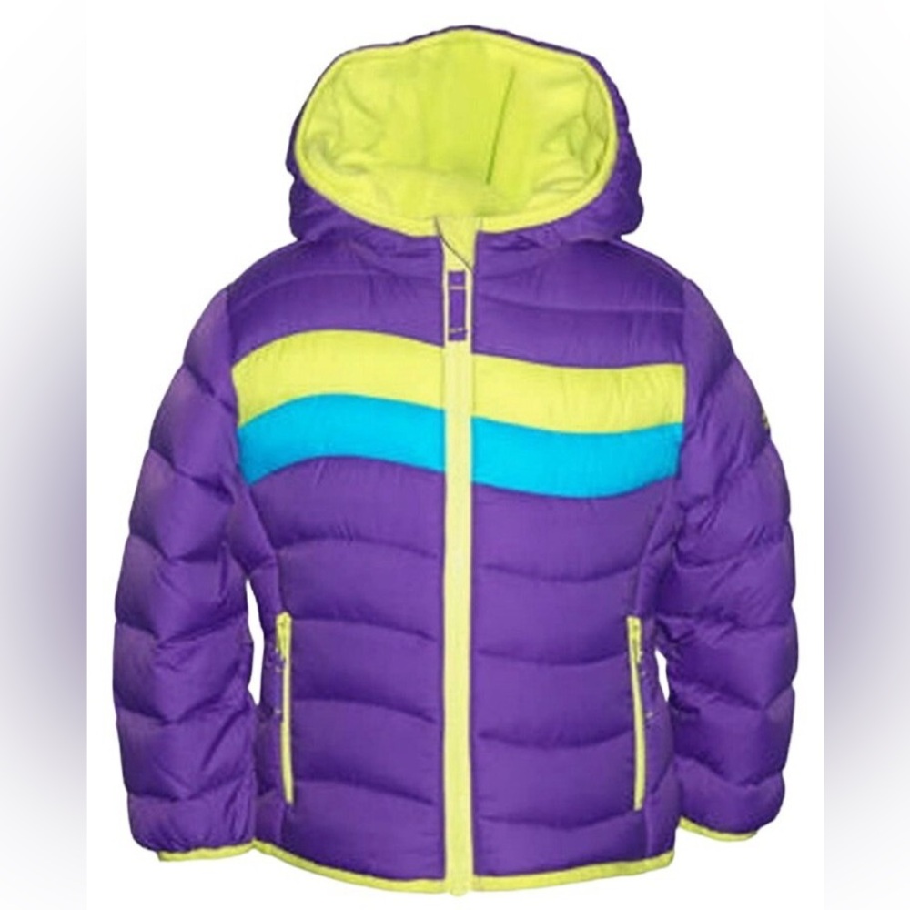 Girls Snozu Down Fleece Lined Jacket Purple Size 2T